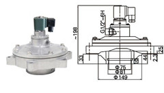 袋式2寸淹沒式電磁脈沖閥 袋式2寸淹沒式電磁脈沖閥